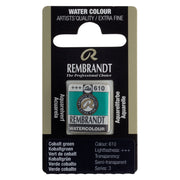 Rembrandt Watercolour Half Pan - 610 - Cobalt Gree