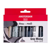 Amsterdam Acrylic Paint Gray Mixing Set 6X20ml