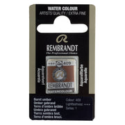 Rembrandt Watercolour Half Pan - 409 - Burnt Umber
