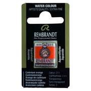 Rembrandt Watercolour Half Pan - 211 - Cadmium Ora