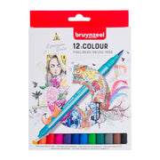 BRUYNZEEL FINELINER BRUSHPEN SET 12