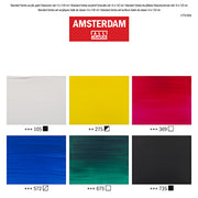 Amsterdam Standard Series acrylic paint classroom set - 6 x 120 ml