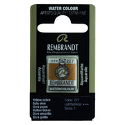 Rembrandt Watercolour Half Pan - 227 - Yellow Ochr