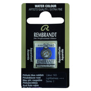 Rembrandt Watercolour Half Pan - 583 - Phthalo Blu