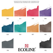 Ecoline Brushpen Set 10pc - Dark