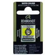Rembrandt Watercolour Half Pan - 254 - Perm. Lemon