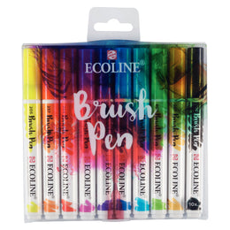 Ecoline Brushpen Set 10pc - Primary