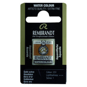 Rembrandt Watercolour Half Pan - 231 - Gold Ochre