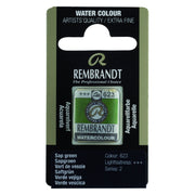 Rembrandt Watercolour Half Pan - 623 - Sap Green